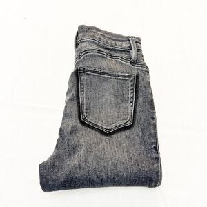 Good American Good Waist Black 170 Raw Hem Skinny Denim Jeans Size 8 / 29